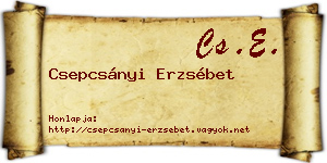 Csepcsányi Erzsébet névjegykártya